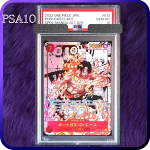 PSA 10 Portgas D Ace Cómic Manga Paralelo OP02-013 SR Arte Antiguo UNA PIEZA Japonés - Imagen 1 de 2