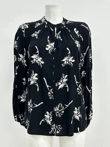Ex Peacocks Ladies Button Up Floral Print Blouse Size 10 - Picture 1 of 9