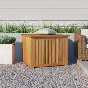Acacia Wooden Garden 75x75x58 cm Storage Tool Box Sheds Outdoor uk - Picture 1 of 4