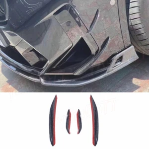 For 2022 2023 2024 BMW X3M F97 Carbon Fiber Front Bumper Wind Knife Trim 4PCS - Picture 1 of 9