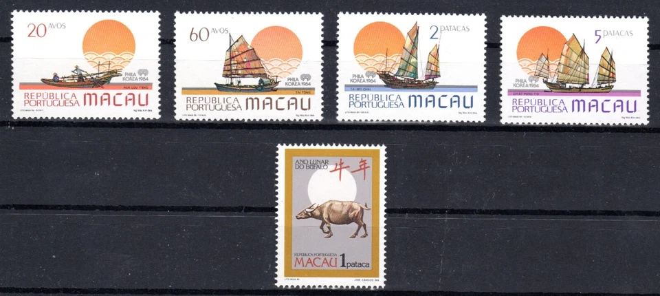 MACAU 1984 SC#500-503 MH y SC#504 MNH Foto 1 de 1