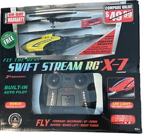 Swift Stream R/C X-7 Red Remote Control Helicopter, Yellow. BRAND NEW! Free Ship - Picture 1 of 2