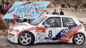 Decals Peugeot 106 Maxi Rally Mediterraneo 2001 Slot decals Ojeda - Picture 1 of 1