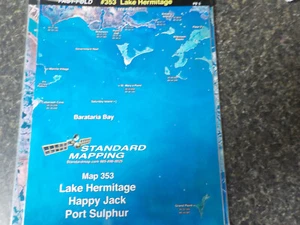 Standardkarte 353 (8) laminierte Seiten Happy Jack Lake Hermitage Hafen Schwefel - Bild 1 von 12