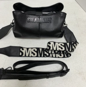 Steve Madden Black 3 Compartment Crossbody Women's Tote Bag w/2 Straps - Picture 1 of 9