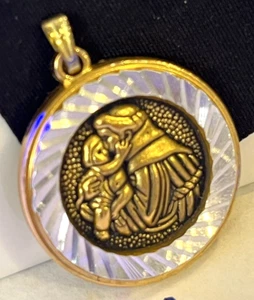 Medalla/Colgante Tono Dorado Redonda Ligero The FRANCISCANS Saint ANTHONY Guild - Imagen 1 de 5