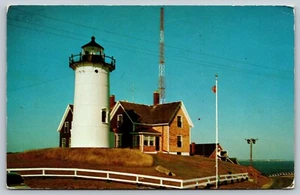 CAPE COD MA Nabska Light overlooking Vineyard Haven Woods Hole vtg Postcard A78 - Picture 1 of 2