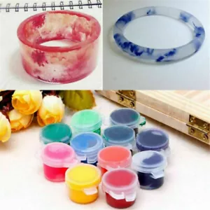 1PCS 3ML UV Pigment Dye Silicone Resin Mold 12 Color for Jewelry Making DIY - Foto 1 di 17