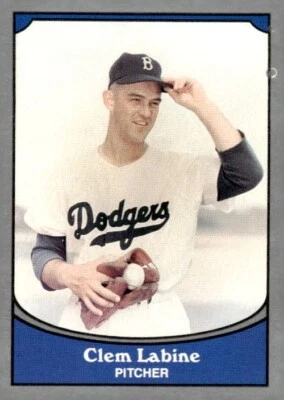 1990 Pacific Baseball Legends #89 Clem Labine Brooklyn Dodgers - Image 1 of 2