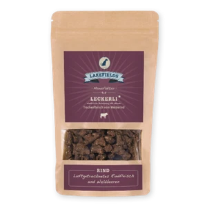 LAKEFIELDS MANUFAKTUR Snacks Trockenfleisch Leckerlei Weiderind 4x 150g - Bild 1 von 1