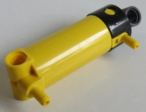 LEGO Technic - Cilindro neumático (48 mm) amarillo / negro parte superior, # 47224c01 - Imagen 1 de 1