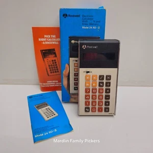 Rockwell 24 RD-II Calculator Vintage New Old Stock with Box & Manual - Picture 1 of 7