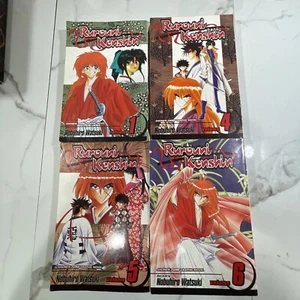 Rurouni Kenshin Manga Lot 1 4 5 6 Single Volumes - Picture 1 of 5