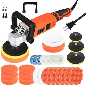 Polisher Car Buffer Pad Electric Machine Tool Kit 7 Speed 1580W 240V 180mm 150mm - Picture 1 of 14