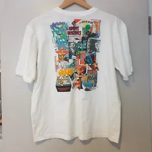 ADIDAS ORIGINALS Large TSHIRT White Colour Graphic Back 40" Embroidered Cotton - Picture 1 of 11