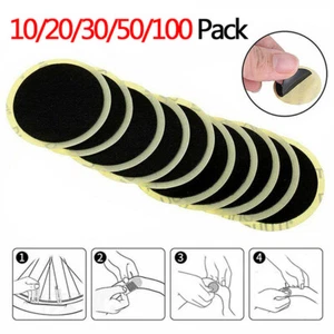 1-100X Self-Adhesive Glueless Bike Puncture Repair Patches Inner Tube Tyre Kit - Picture 1 of 18