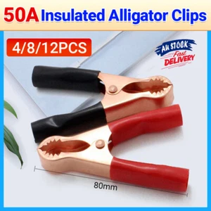2/4/5Pairs Car Battery Tongs Cable Alligator Electrical Measured Clip Clamp Tool - Picture 1 of 18