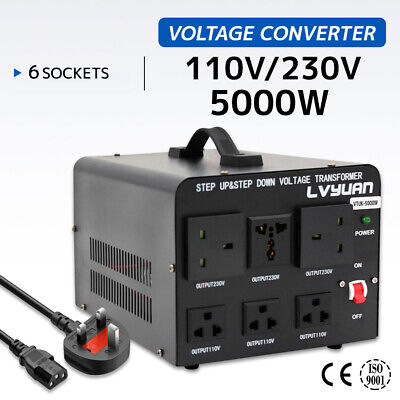 5000W Voltage Transformer Converter Step Up/Down 240V To 110V/110V To 240V • 109.99£