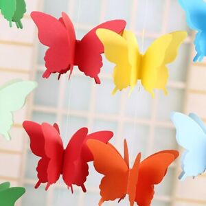 Paper Butterfly Garland Buntings Wedding Party Festival DIY Banner Hanging Decor