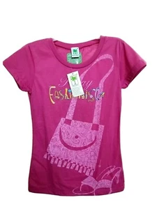 NWT Girls/Teens t-shirt Mauve Color w/ Front Prints size XS made in Philippines - Picture 1 of 8