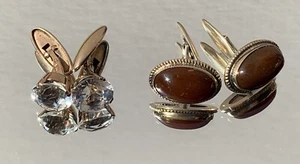 Paar Manschettenknöpfe Mid Century selten fantastisch Sterlingsilber 875 Stra... - Bild 1 von 9