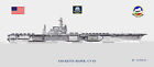 USS Kitty Hawk  CV 63 Ship Print US Navy