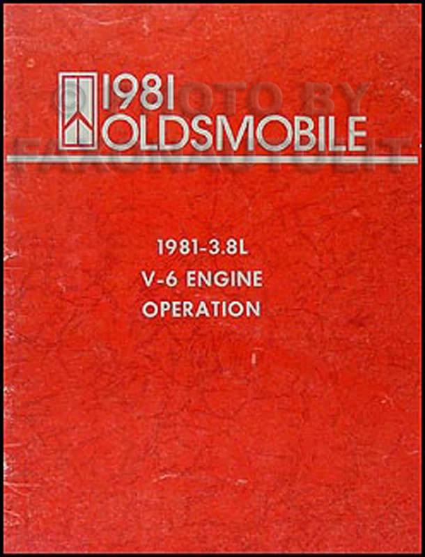 1981 Olds 3.8 V6 Motor Diagnosis Manual Delta 88 Supreme Calais Alfanje Tienda - Imagen 1 de 1