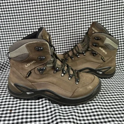 Lowa Renegade GTX Mid Hiking Black Brown Gorpcore Leather Boots Women's Size 8 - Image 1 of 4