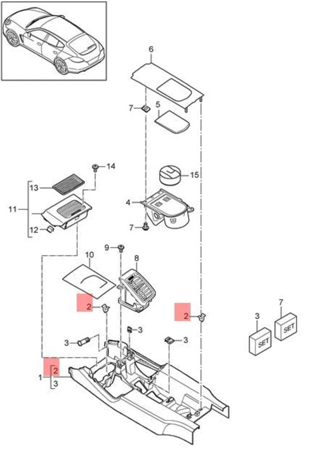 Clip de retención original PORSCHE 2 718 Boxster Cayman 911 Carrera 95555210700 Foto 1 de 1