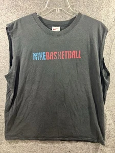 Nike VTG 90s Sleeveless T-Shirt Men’s XL Basketball Distressed Logo - Picture 1 of 10