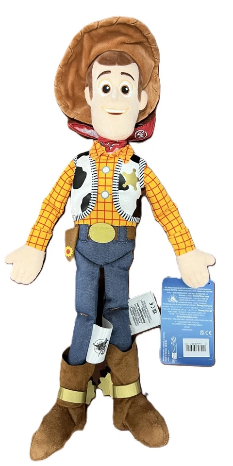 Auténtica figura de vaquero de juguete de peluche leñoso de 18 pulgadas de Disney Pixar Foto 1 de 1