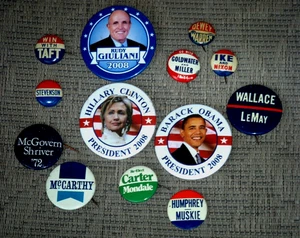 Politische Pinback Buttons Lot 13 - Bild 1 von 2
