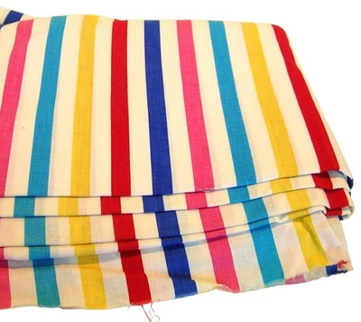 Rainbow Striped Upholstery Fabric, 5 Yards - Image 1 of 3