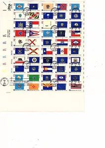 US FDC #1633-1682  1976 Washington DC  State Flags Bicentennial Full Sheet (mb23 - Picture 1 of 1