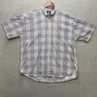 Camisa Gant Salty Dog Imperial Popelina Manga Corta Para Hombre XL Azul Rojo Negro Cuadros Foto 1 de 4