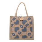 With Button Lunch Bags Love Flower Print Picnic Breakfast Bag  College Student