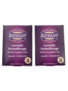 QUEEN HELENE Batherapy Natural Mineral Bath LAVENDER 2 Box With 3 Pack Inside Ea - Picture 1 of 3
