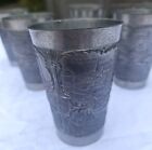 Vintage Pewter Cups Azr 6 Matching Cups