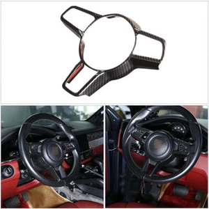 ABS Carbon Steering Wheel Cover Styling Kit For Porsche Cayenne Panamera 718 911 - Picture 1 of 5