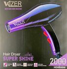 Haartrockner 2000W Super Shine Wizer lila mit Aufsatzdüse u. 210cm Kabel