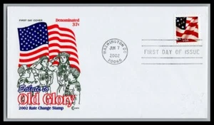 US FDC # 3630 37c Flag HF 2002, 9p3465 - Picture 1 of 1