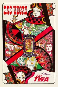 Las Vegas Fly TWA 1960’s Vintage Style Travel Poster - 20x30 - Picture 1 of 3