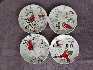 Lenox 12 Days of Christmas Dessert- oder Salatteller 8" 4er Set - Bild 1 von 7
