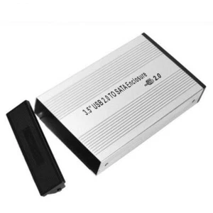 CASE BOX ESTERNO PER HARD DISK SATA 3,5" USB 2.0 HARDISK HDD ALLUMINIO CUSTODIA - Photo 1/1
