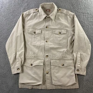 Vintage Banana Republic Safari Jacket Mens L Travel Hunt Field Bush Khaki Cotton - Picture 1 of 7