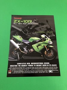 2004 KAWASAKI NINJA ZX-10R ZX 10 R ORIGINAL PRINT AD PRINTED ADVERTISEMENT - Bild 1 von 1