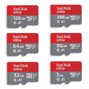 Sandisk Micro SD Card Ultra Memory Card 32GB 64GB 128GB 512GB 1TB Wholesale lot - Picture 1 of 26