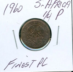 1960 SOUTH AFRICA 1/4 P FINEST GRADE PL SHIPPING 99 CENTS - Picture 1 of 2