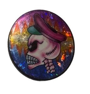 POG Slammer, Totenkopf, Metall Hologramm Vintage 90’er - Bild 1 von 2