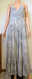 Abito EVARAE Mila in leopardo delle nevi UK 6/8/10/12/14/16 - etichetta prezzo consigliato £ 350 - Foto 1 di 5
